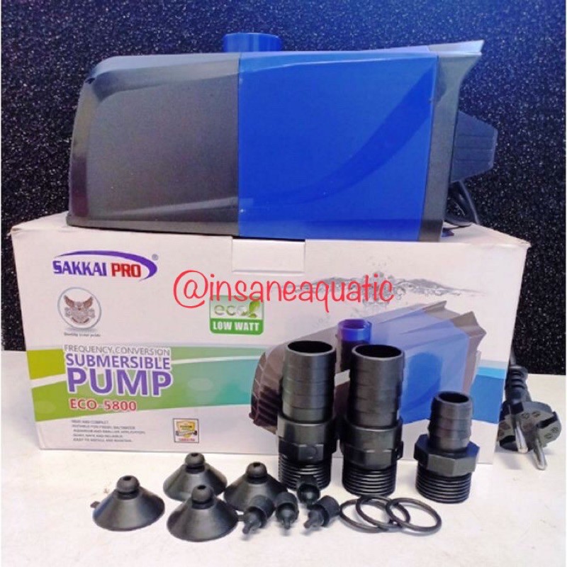 MESIN POMPA KOLAM HIDROPONIK SUBMERSIBLE PUMP SAKKAI PRO ECO 5800