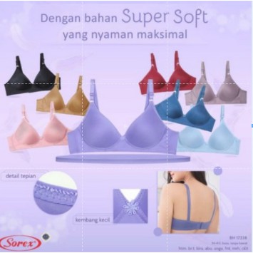 Bra BH Tanpa Kawat Super Soft Sorex 17238 Sorex Bra tanpa Kawat Bra Busa Sorex Bra Super Soft Cup Kecil Original Sorex Bra 17238 Bra Wanita