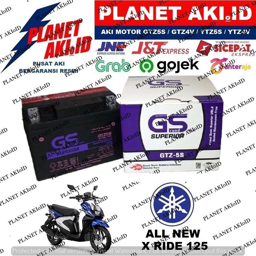 Aki Motor Yamaha All New X Ride XRide X-Ride 125 GTZ5S Accu Kering MF