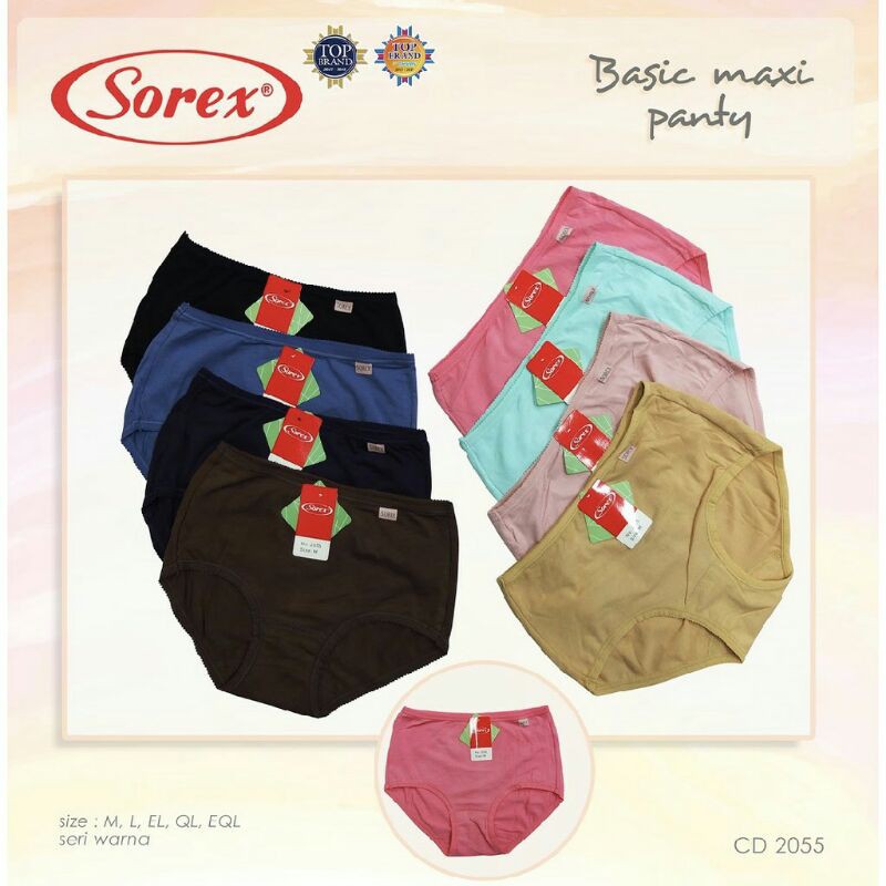 CD Sorex 2055 Maxi Wanita Dewasa | Celana Dalam Perempuan Underwear Pakaian Dalam | Sguna Eceran Satuan