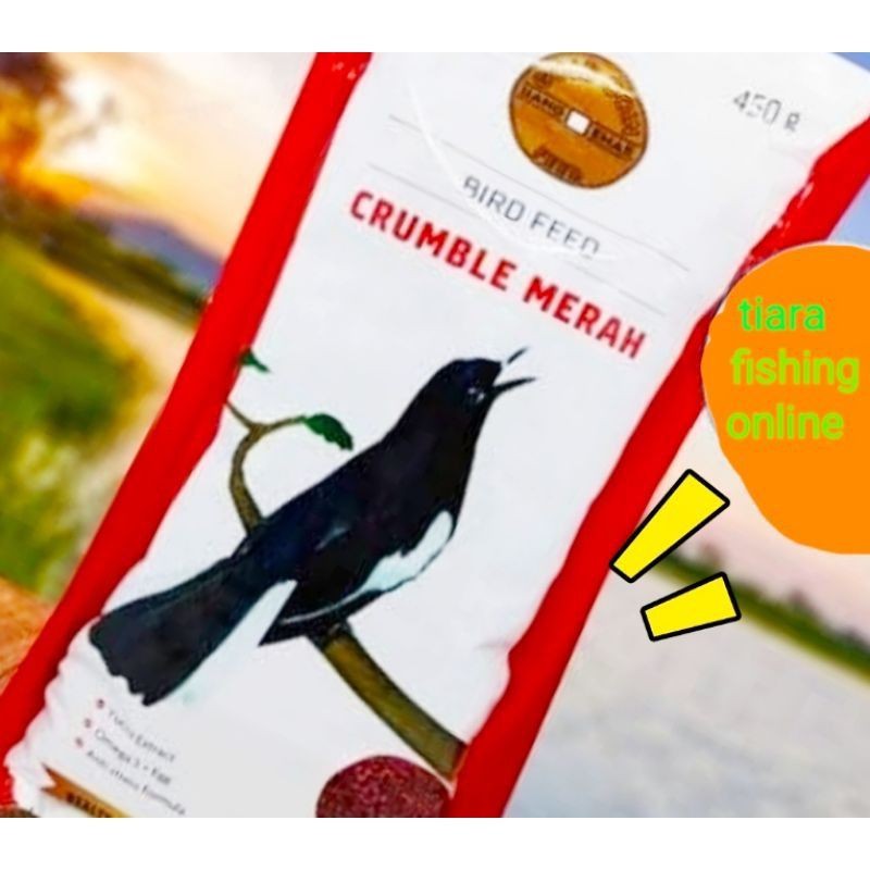 GOLDCOIN CRUMBLE GOLD COIN MERAH 450 GRAM VOER BURUNG KACER JALAK MURAI DLL