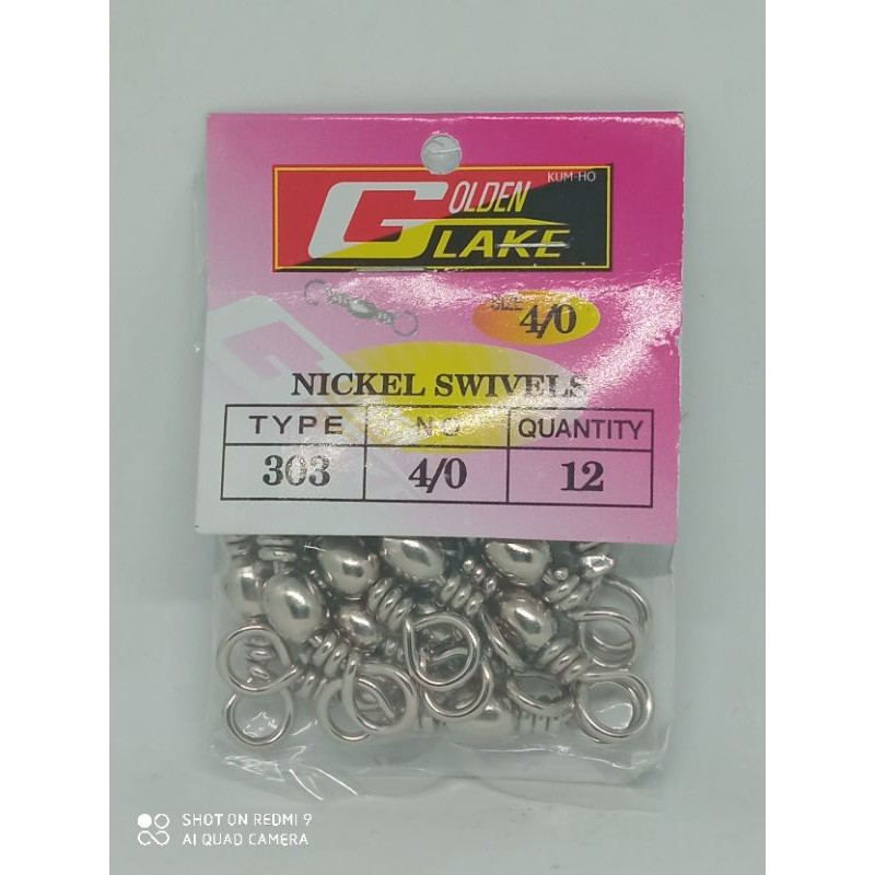 Penitik Golden Lake Nickel Swivels ( No. 4/0 )