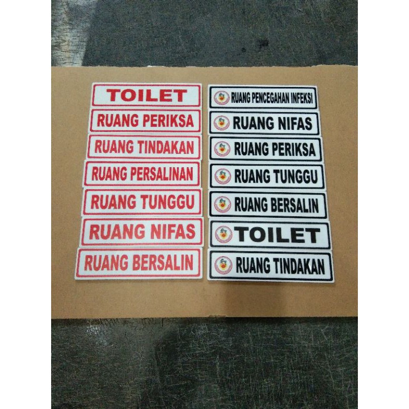 

Acrylic sign label ruang nifas, bersalin, toilet dll 4,5x19,5cm