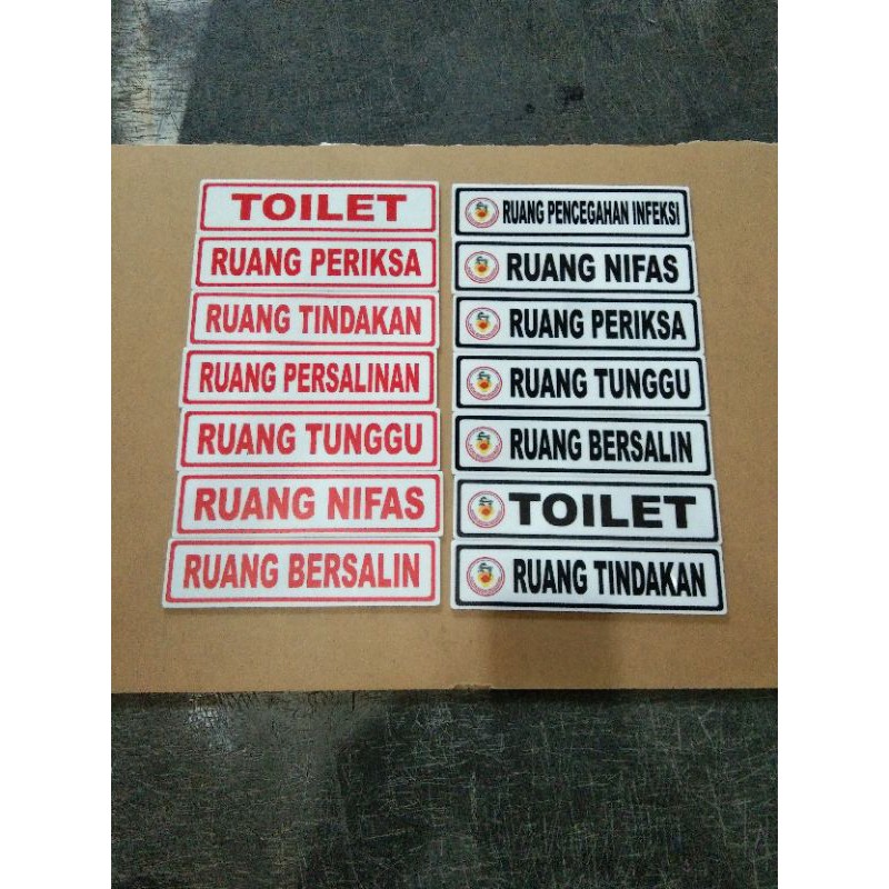 Jual Acrylic Sign Label Ruang Nifas Bersalin Toilet Dll 45x195cm Shopee Indonesia 