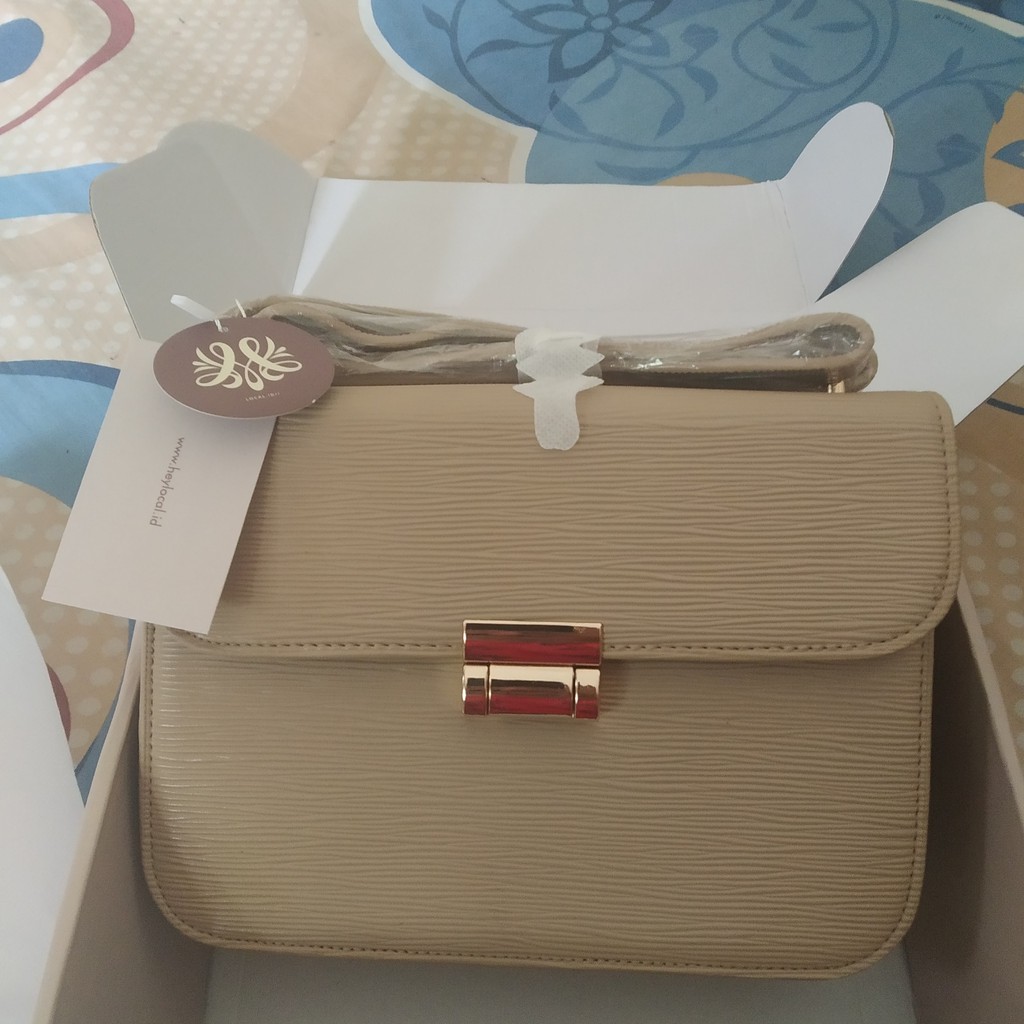 PRELOVED BROOKLYN BAG STRIPE MOCCA BY LOCAL.ID