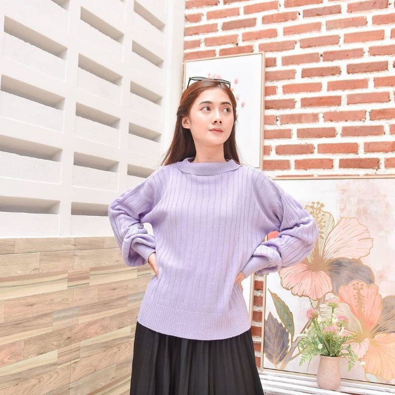 ARSYLLA PUFFY OVERSIZE SWEATER RAJUT WANITA TERMURAH KEKINIAN'