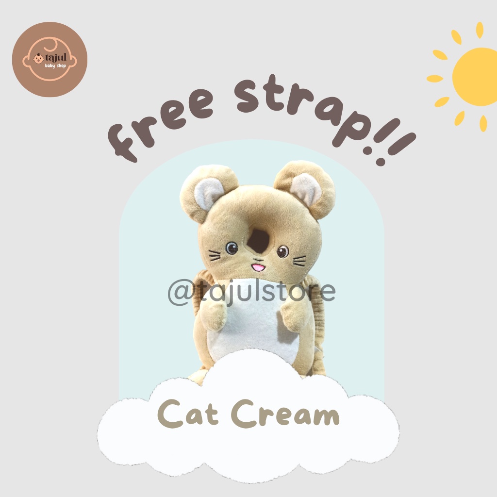 Bantal Pelindung Kepala Bayi Cat+Strap