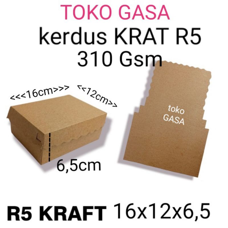 

BOX KRAFT R5 kerdus dos dus jajan coklat tebal/Kotak dus coklat kue snak roti R5 k jumbo/Dus Packing/dus souvenir