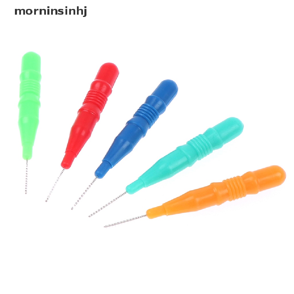 Mornin 50pcs Tusuk Gigi Interdental Bahan Plastik Untuk Kebersihan Mulut