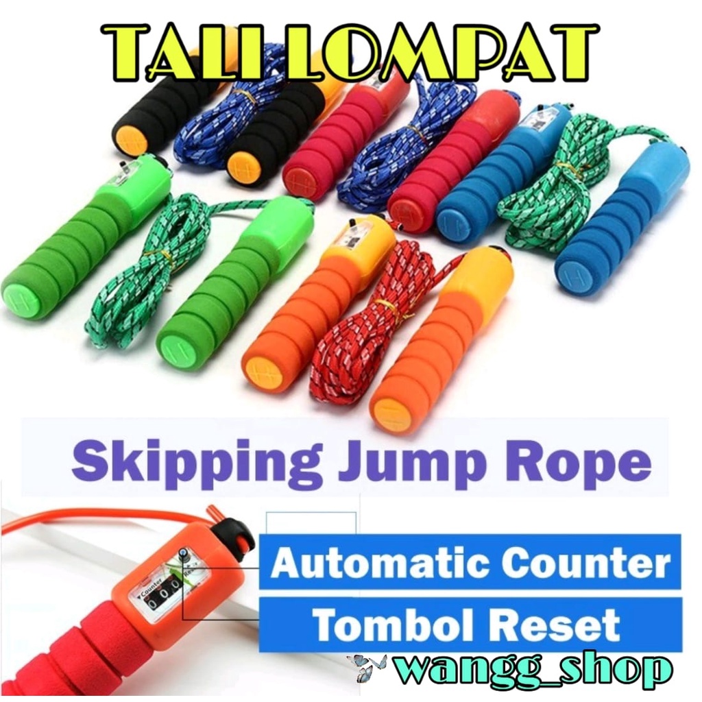 TALI SKIPPING DIGITAL KEKINIAN / TALI LOMPAT DENGAN PENGHITUNG LONCATAN / LOMPAT TALI SOFT HANDLE WITH COUNTER