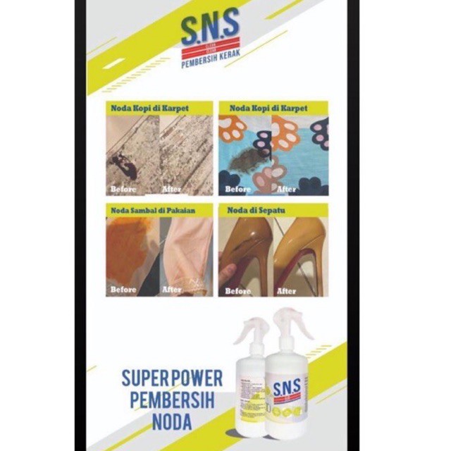 SNS Pembersih Noda Kain 500ml - Free Spons