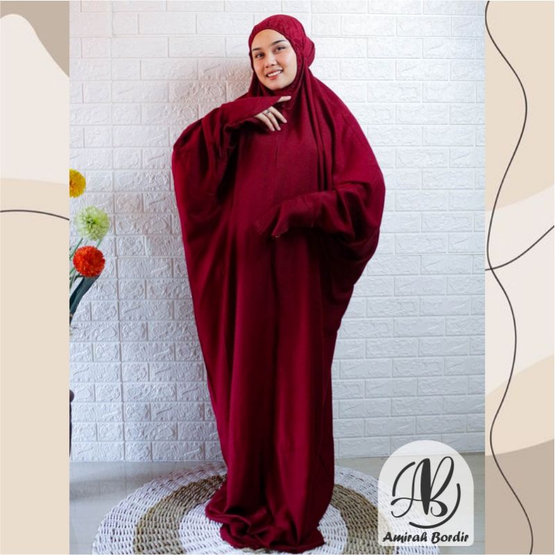 Mukena Terusan Rayon Polos Jumbo Terbaru