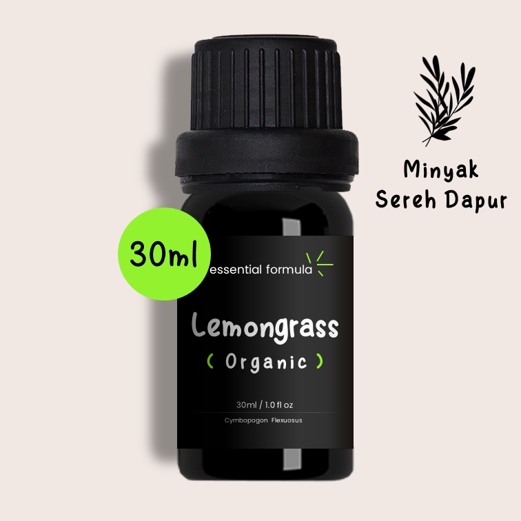 30ml Organic Lemongrass Essential Oil Sereh Dapur Murni 100%