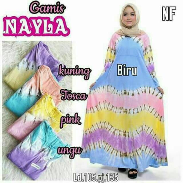 Gamis kaos nayla | KAOS COTTON PREMUIM 30S | RESLETING BUSUI