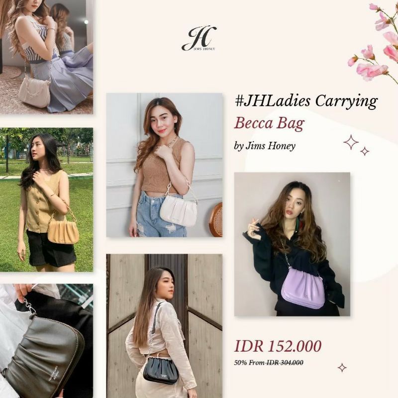 Becca Bag Jims Honey Original Tas Selempang Wanita Promo murah realpic cod free box