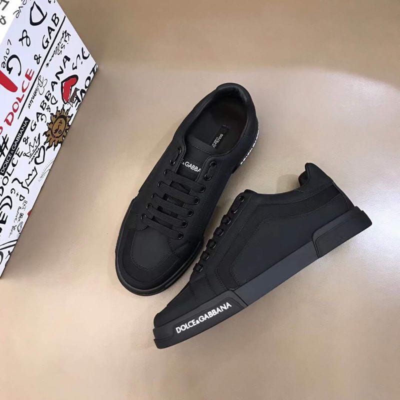 sepatu dolce gabbana sneaker mirror quality D&amp;G shoes hitam kets