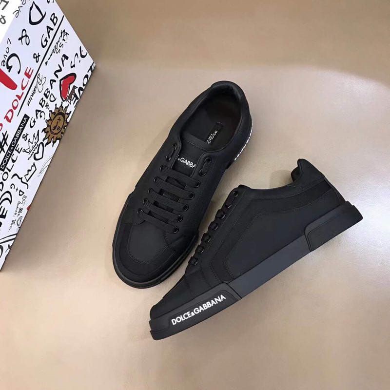 sepatu dolce gabbana sneaker mirror quality D&amp;G shoes hitam kets