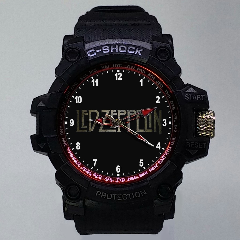 (ISTIMEWA BOSSQUE) JAM TANGAN LED ZEPPELIN  LIST MERAH - EXCLUSIVE 16