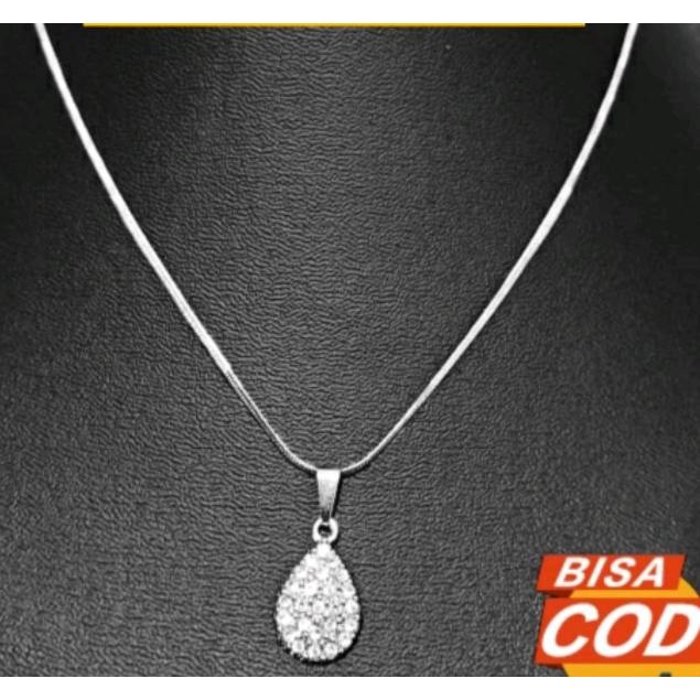 COD - KALUNG LIONTIN TERBARU WANITA/PRIA ANTI KARAT DAN TIDAK LUNTUR(oval)