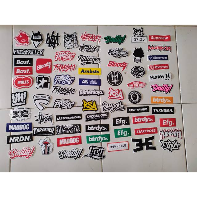 Stiker Brand distro murah graftac anti air Deus meternal dickies supreme random sticker striping-1