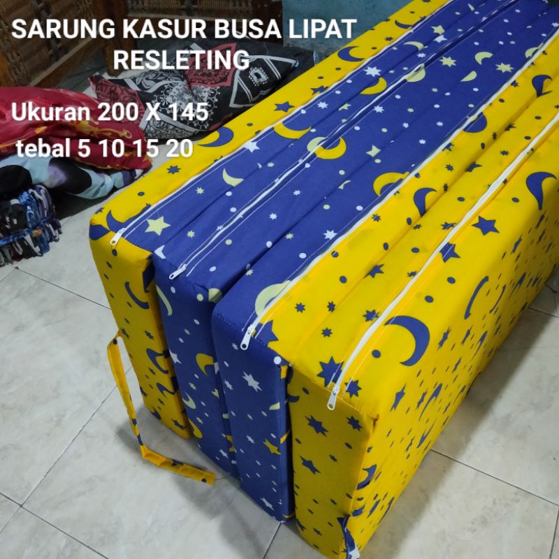 Sprei Kasur Lipat Resleting/Sarung Kasur Lipat Resleting/Cover Kasur Lipat Resleting No 3 Ukuran 200
