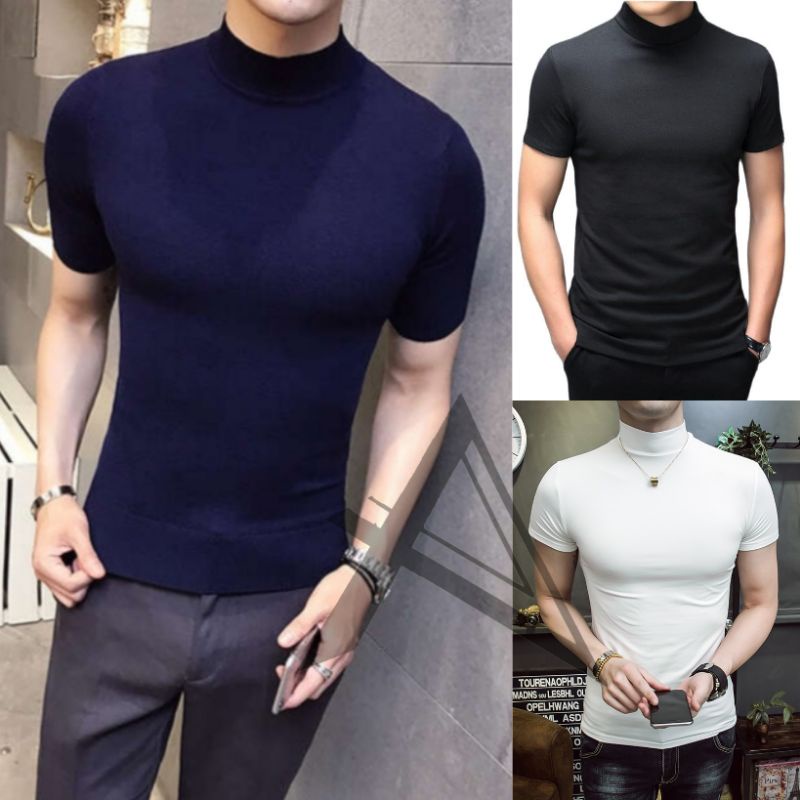 Turtle neck pria  Kaos turtleneck wanita  Kaos turtle neck pria  Kaos turtleneck  Kaos polos lengan 