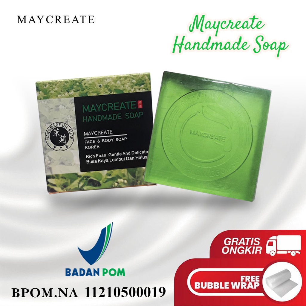 [BPOM] SABUN MAYCREATE / MAYCREATE FACE AND BODY SOAP KOREA / 100% Original /  ZOOMSTAR / SABUN PEMU
