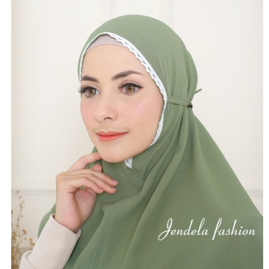 Jilbab bergo alazhar / Hijab bergo Maryam renda non pet / bergo renda