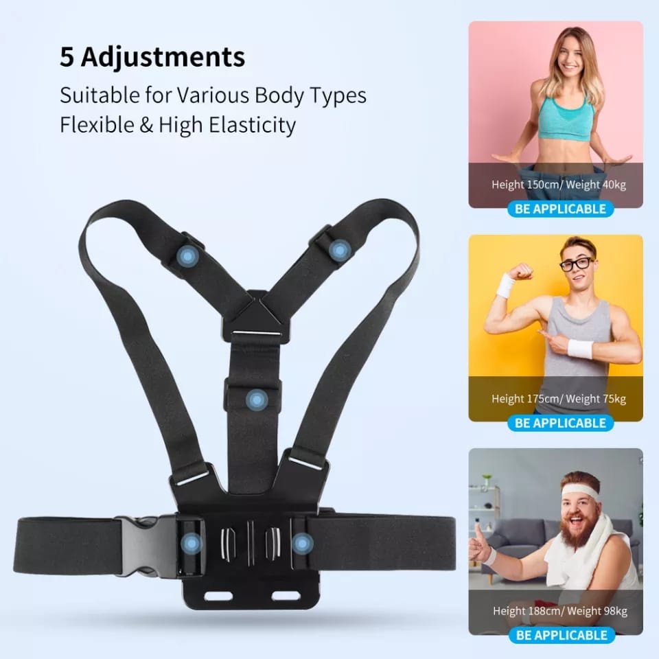 BODY CHEST belt Strap Mount for Handphone Smartphone Action Camera