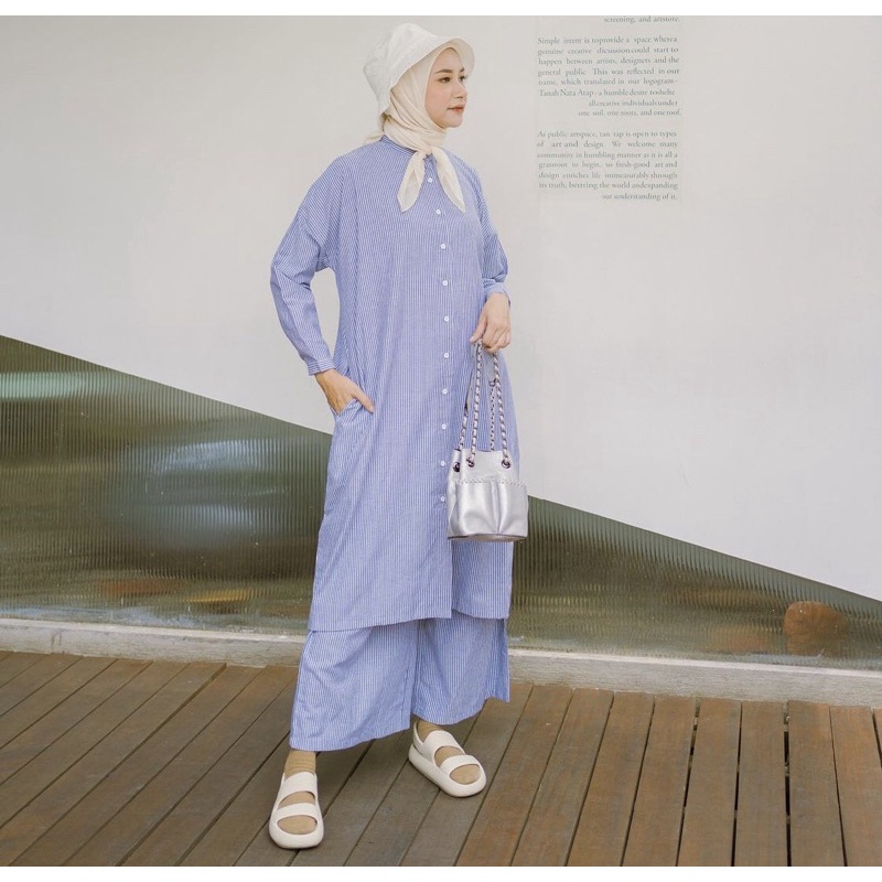 AISHA STUDIO - SADE SET STRIPES BLUE