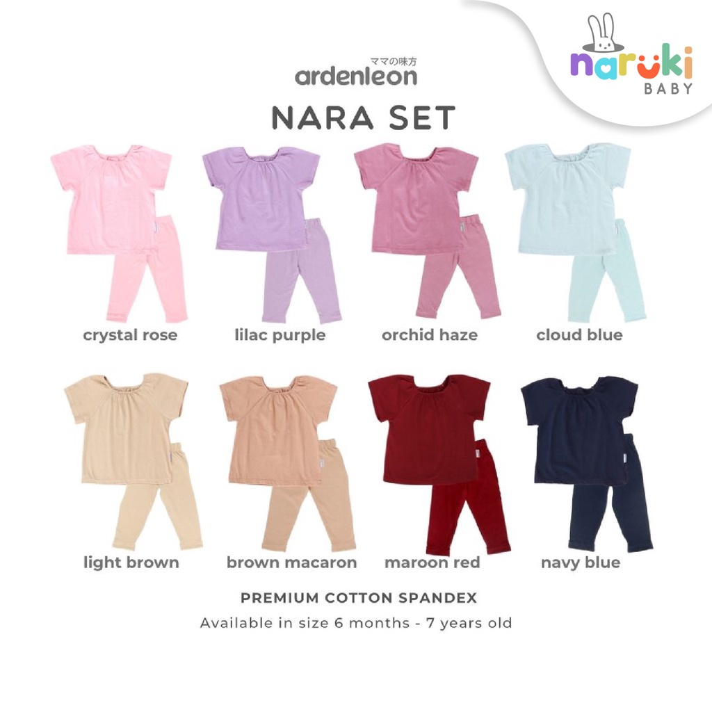 Ardenleon Girls Nara Set S/M/L/XL (6mo - 4yrs) Arden Leon Baju Setelan Kasual Anak