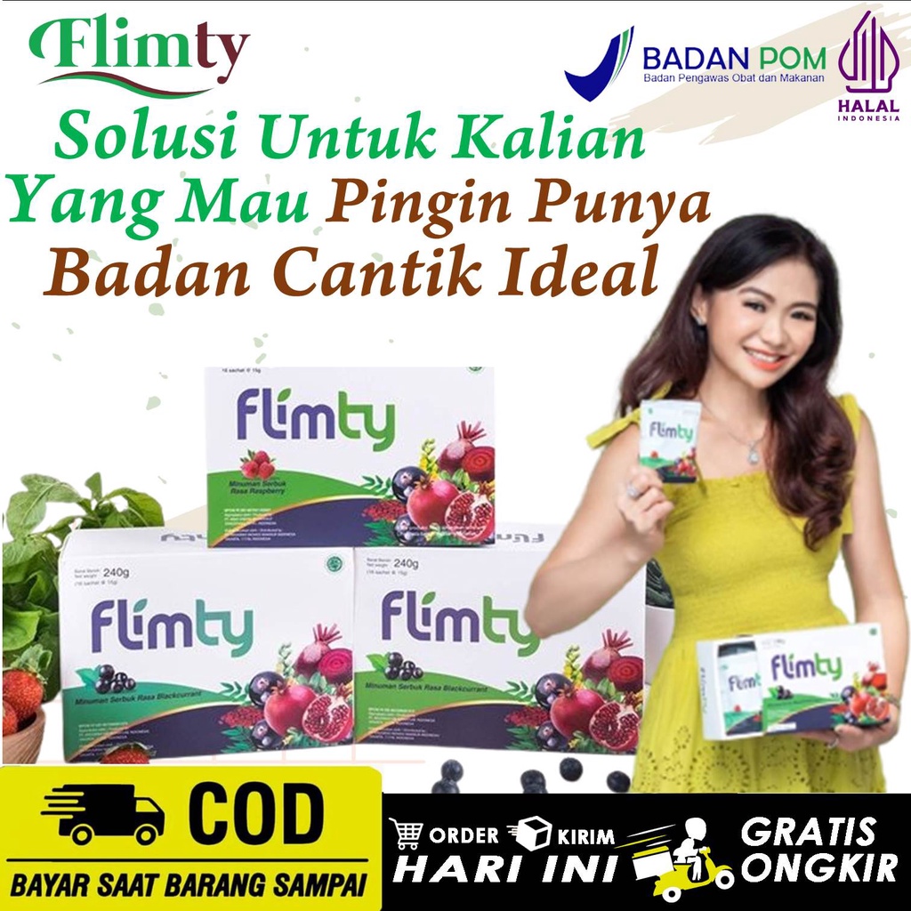 Flimty Original 1 Box Minuman Pembakar Lemak Perut Buncit Perut Dan Paha Paling Ampuh Perut Wanita P