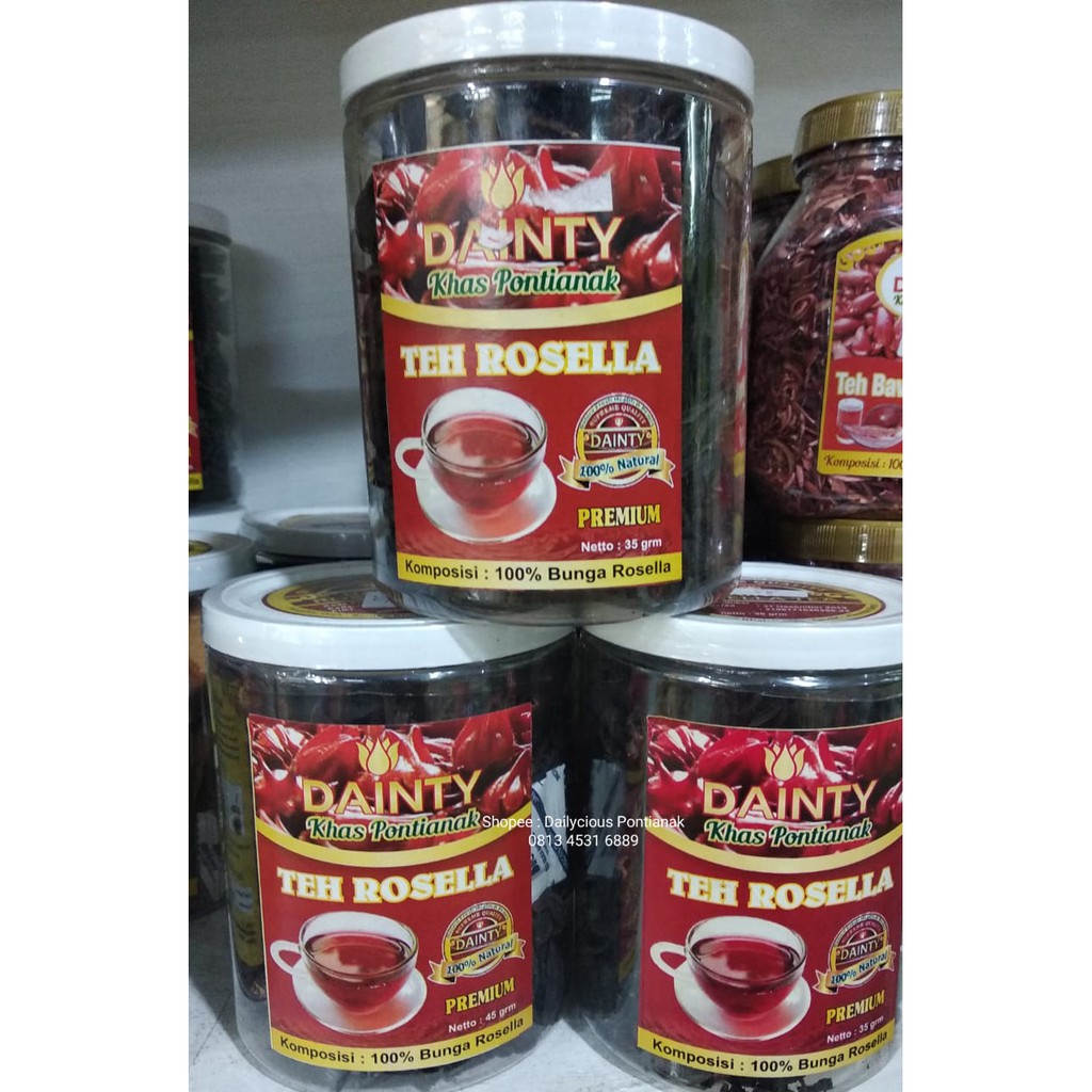 

TEH ROSELLA PONTIANAK 35 GR | TEH ROSELLA PREMIUM KALIMANTAN | TEH ROSELLA DAINTY