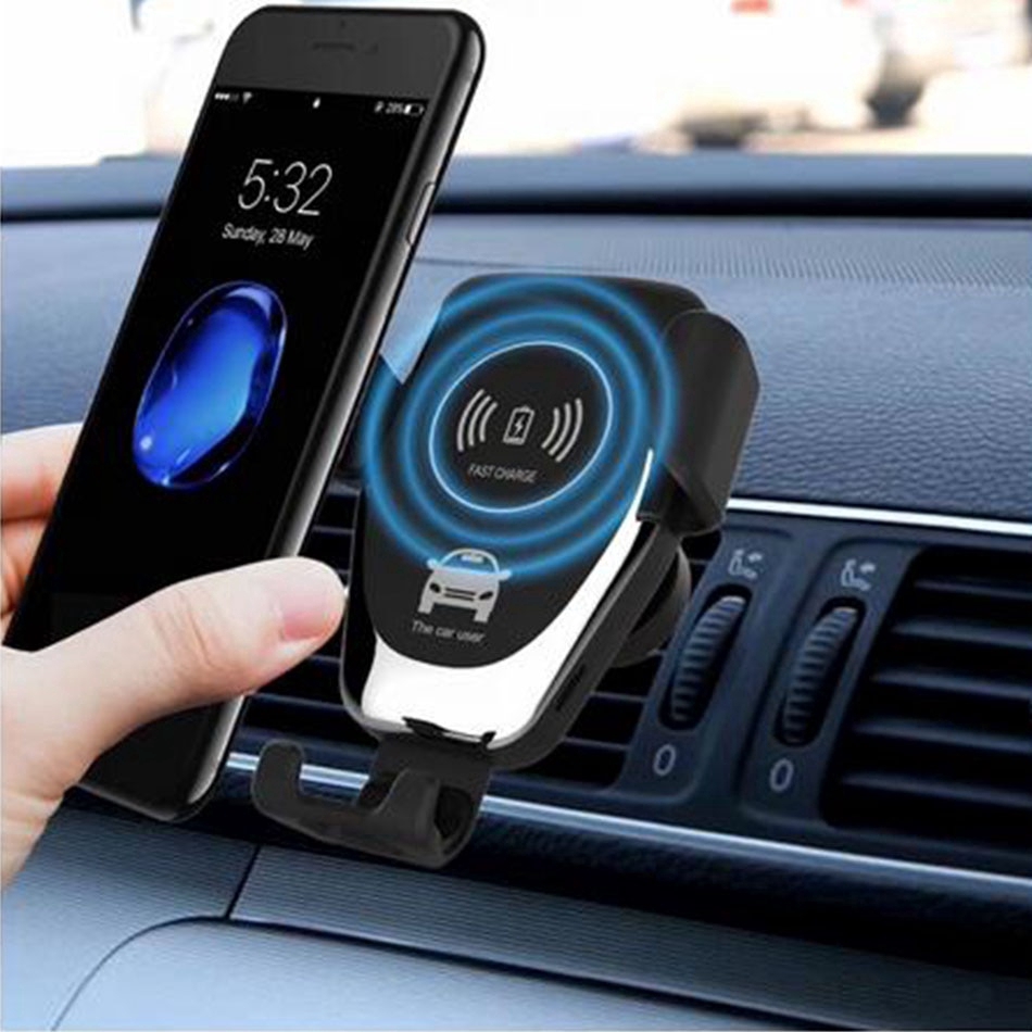 IPHONE Cocok Untuk Iphone11 12 13 Pro Max X XS XR 8plus XS 7.5 W 15W Car Phone Holder Cocok Untuk Samsung Galaxy S8 S9 S10 Note 9mobil Fast Wireless Charger