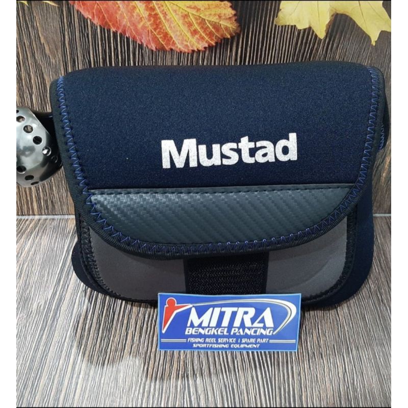 Neoprene reel case spinning MUSTAD pouch 7000 8000 9000 sarung reel