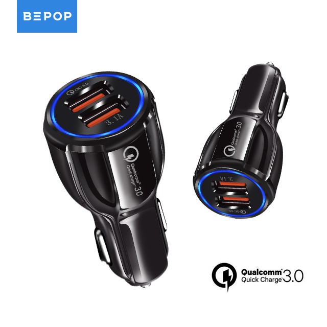 Bepop Car Charger QC3.0 Fast Charging 2 Ports Casan Mobil