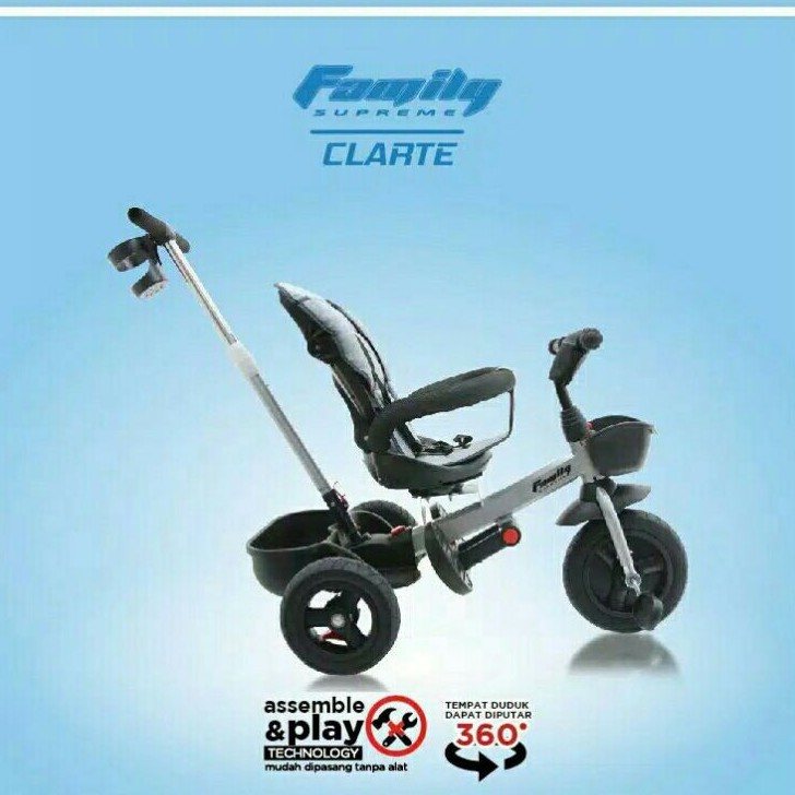 KHUSUS LUAR KOTA - Sepeda Anak Family Roda Tiga Supreme Clarte F-960
