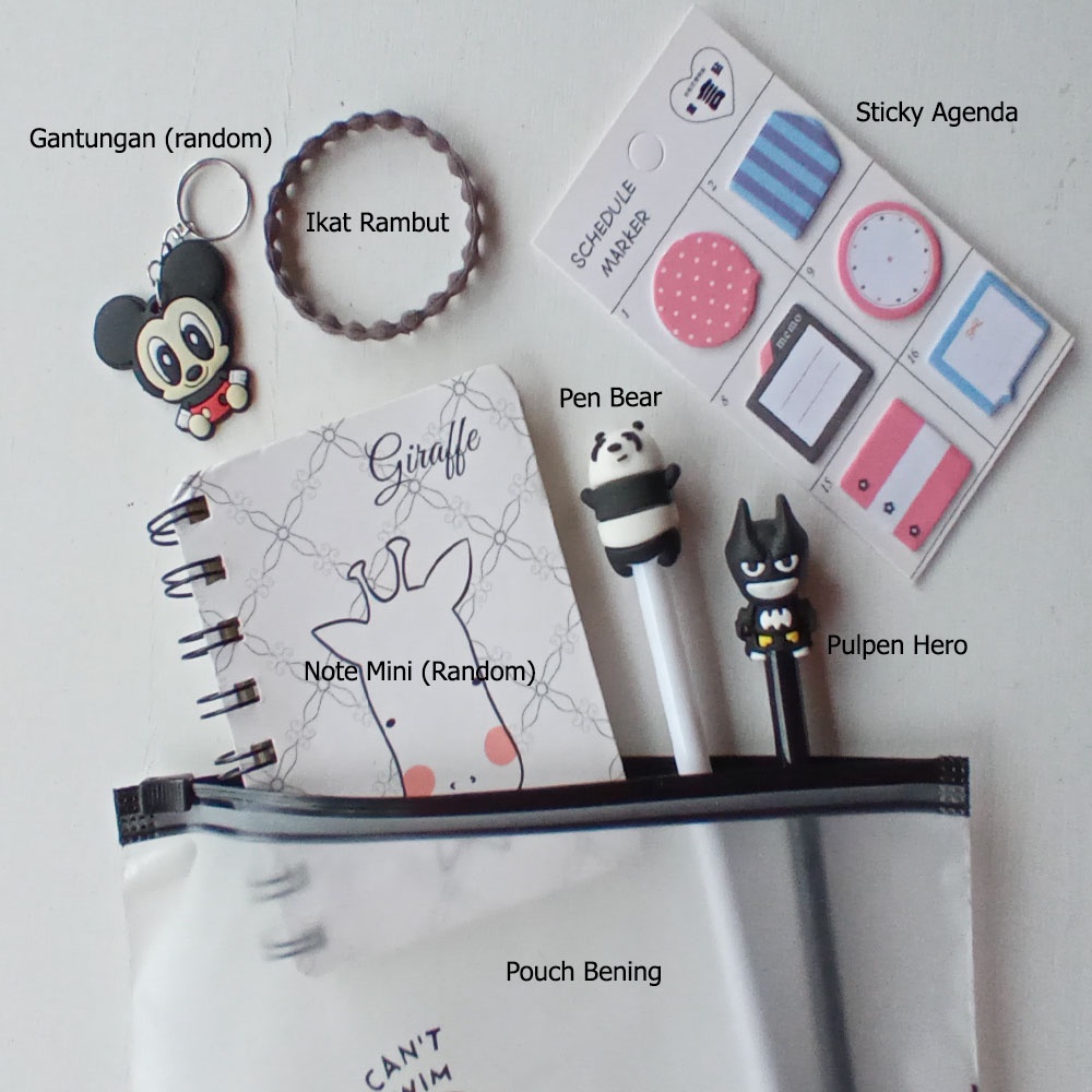 

PAKET ALAT TULIS SEKOLAH 7IN1 / ALAT TULIS SET / STATIONERY SET FANCY / STATIONERY SET /PULPEN PANDA