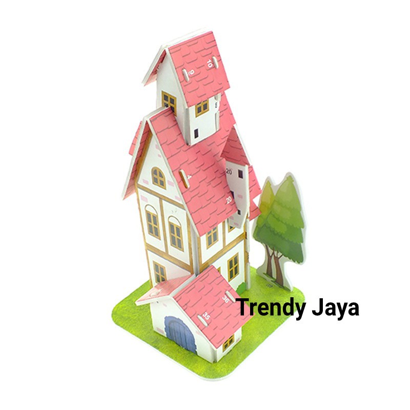 puzzle 3D DIY Zoo Home Bahan Foam Dan Paper Mainan Education ( 1688 D )