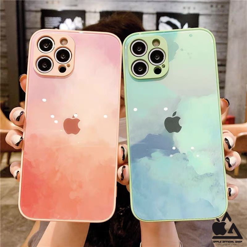 Premium Glass Case Asbtrak OPPO Reno 4 Reno 4F Reno 5F Tempered Ink Painted SOFTCASE HARDCASE