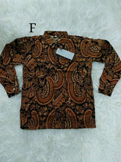 Kemeja batik anak lengan panjang