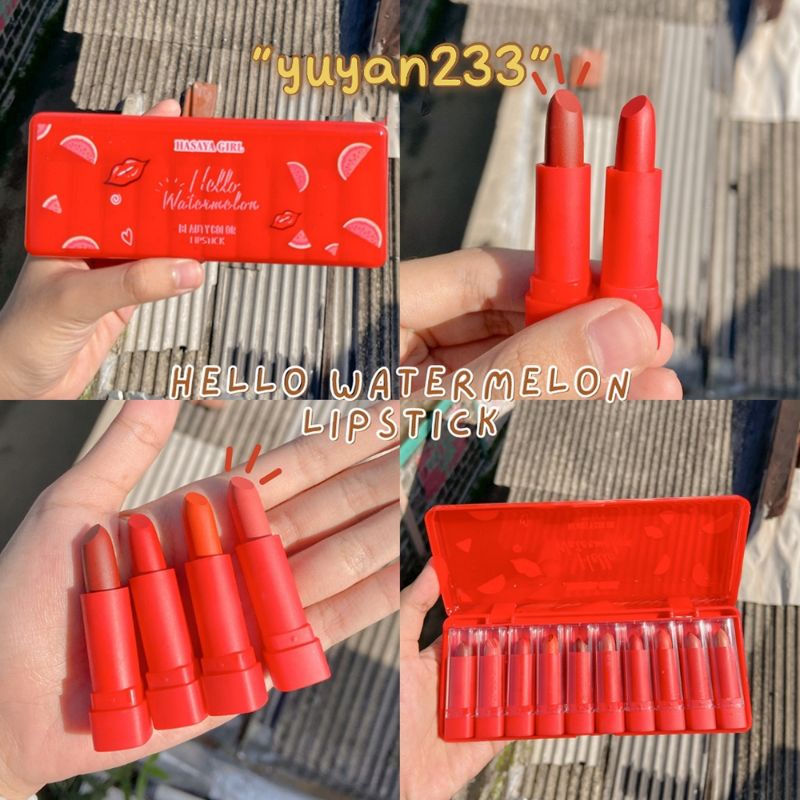 PROMO PERPACK!!!LIPSTIK WATERMELON HASAYA GIRL HH1052