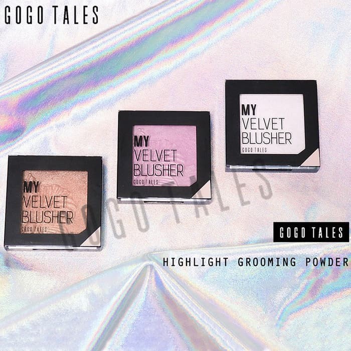 GOGO TALES Professinal 6 Warna Bronzer Highlighter Palette Makeup Glow