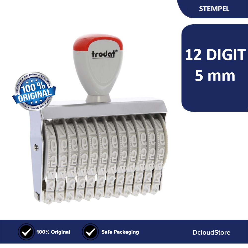 

Stempel Manual 12 Digit Trodat Cap Stempel Angka Nomer Nomor 5 mm
