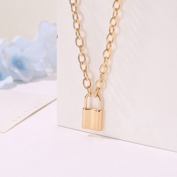 kalung gembok retro lock chain necklace(2J1) jka185