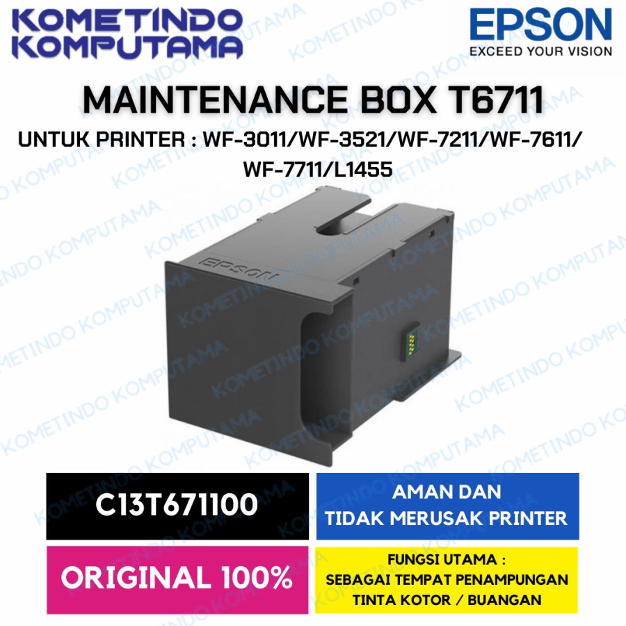 C13T671100 Maintenance Box EPSON WF7611 / L1455 ORIGINAL 100%