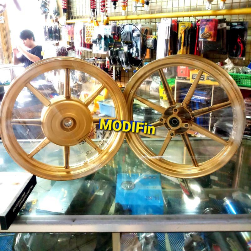 Velg Racing VARIO 125 Old New VARIO 150 Ring 14 Lebar 185 - 215 Pelek VRossi Gold Palang 8