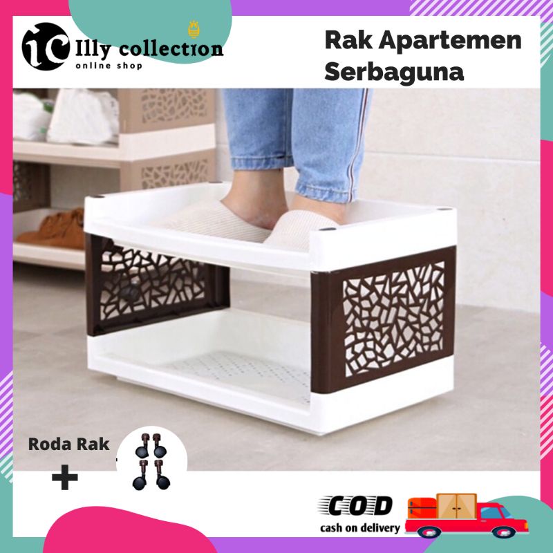 Rak Yoyo 5 4 3 Susun Pakai Roda / Rak Apartemen Serbaguna