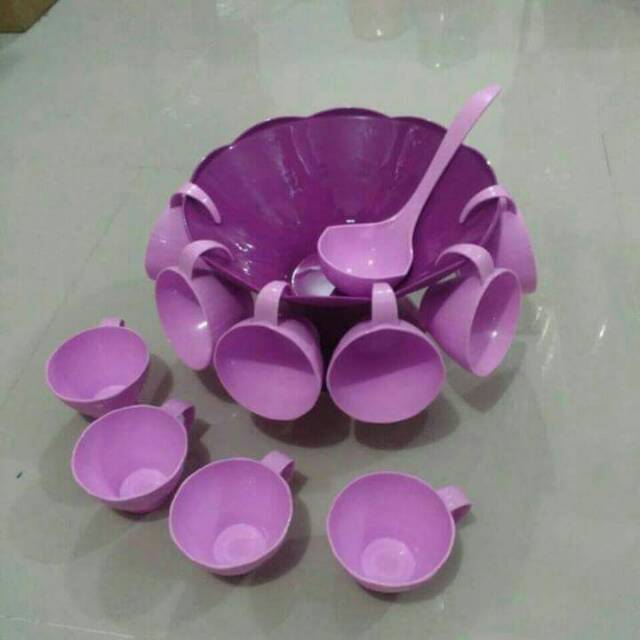 Cangkir dan mangkok cantik 1 set