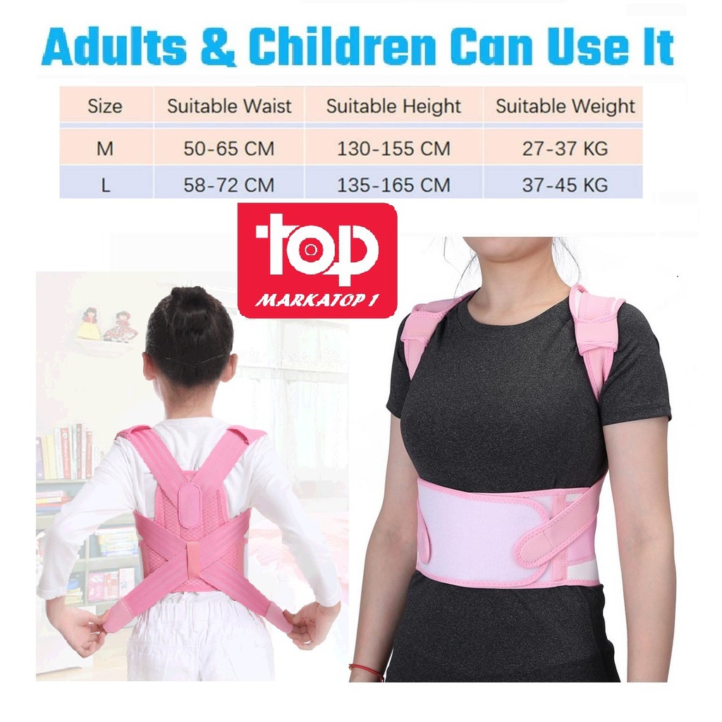 KORSET PENYANGGA PUNGGUNG ANAK DAN DEWASA ALAT THERAPY PUNGGUNG styeles back posture corrector AA